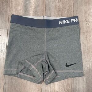 Nike Pro Heather Gray Performance Shorts